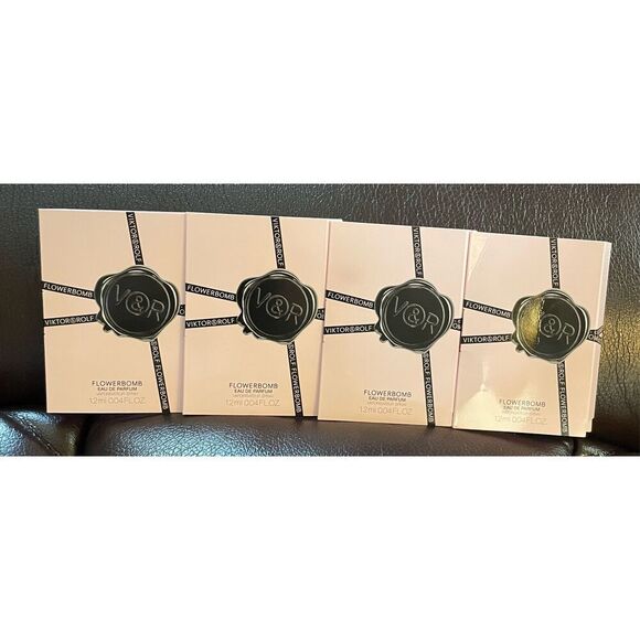 Viktor & Rolf Flowerbomb Eau De Parfum Natural Spray 1.2ml/0.04oz LOT OF 4 VIALS - Picture 3 of 3